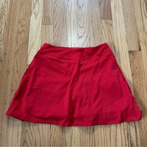NEW Athletic Skirt Red with pocket short underneath sz XS